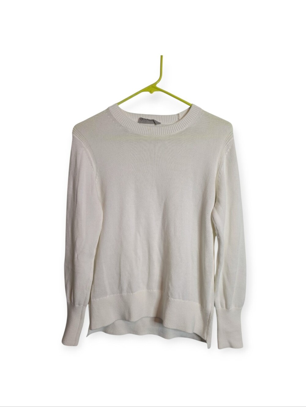Women's NWOT Everlane white knit 100% cotton crewneck sweater, size small